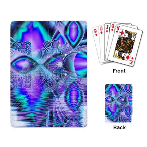 Peacock Crystal Palace Of Dreams, Abstract Playing Cards Single Design from ArtsNow.com Back