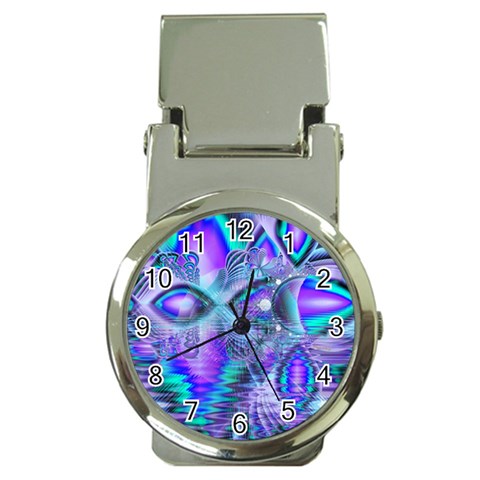 Peacock Crystal Palace Of Dreams, Abstract Money Clip with Watch from ArtsNow.com Front