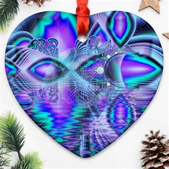 Peacock Crystal Palace Of Dreams, Abstract Heart Ornament (Two Sides) from ArtsNow.com Front