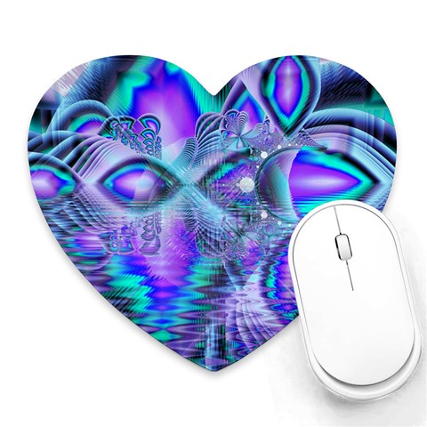 Peacock Crystal Palace Of Dreams, Abstract Mouse Pad (Heart) from ArtsNow.com Front