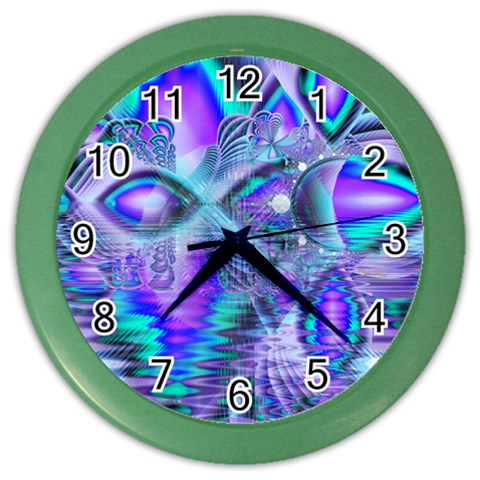 Peacock Crystal Palace Of Dreams, Abstract Wall Clock (Color) from ArtsNow.com Front