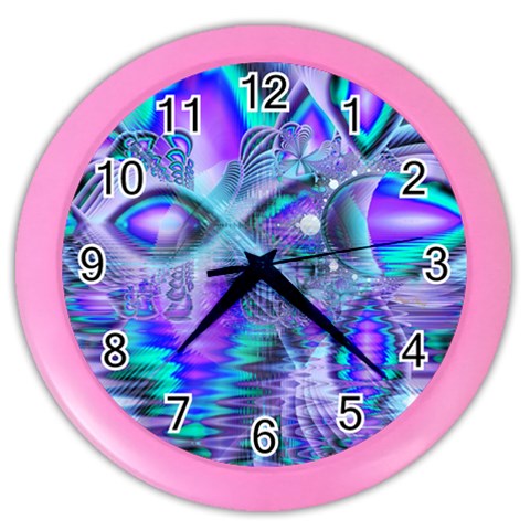 Peacock Crystal Palace Of Dreams, Abstract Wall Clock (Color) from ArtsNow.com Front