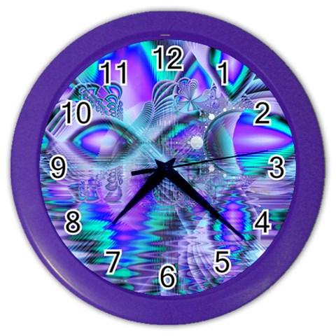 Peacock Crystal Palace Of Dreams, Abstract Wall Clock (Color) from ArtsNow.com Front