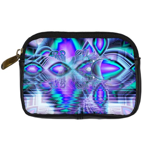 Peacock Crystal Palace Of Dreams, Abstract Digital Camera Leather Case from ArtsNow.com Front