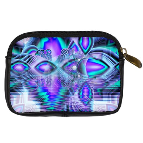 Peacock Crystal Palace Of Dreams, Abstract Digital Camera Leather Case from ArtsNow.com Back