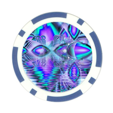 Peacock Crystal Palace Of Dreams, Abstract Poker Chip (10 Pack) from ArtsNow.com Front