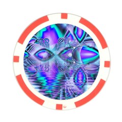 Peacock Crystal Palace Of Dreams, Abstract Poker Chip (10 Pack) from ArtsNow.com Front