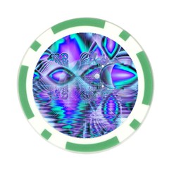 Peacock Crystal Palace Of Dreams, Abstract Poker Chip (10 Pack) from ArtsNow.com Front