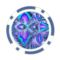 Peacock Crystal Palace Of Dreams, Abstract Poker Chip (10 Pack) from ArtsNow.com Front