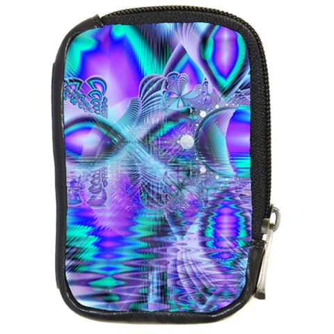 Peacock Crystal Palace Of Dreams, Abstract Compact Camera Leather Case from ArtsNow.com Front