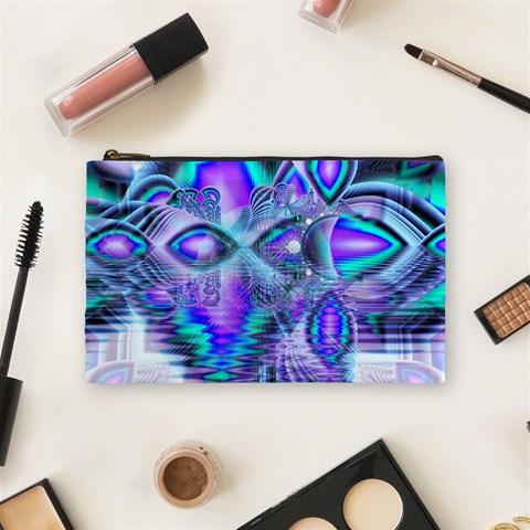 Peacock Crystal Palace Of Dreams, Abstract Cosmetic Bag (Medium) from ArtsNow.com Front