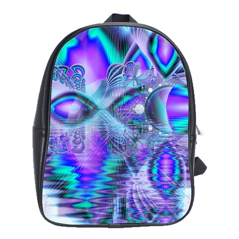 Peacock Crystal Palace Of Dreams, Abstract School Bag (Large) from ArtsNow.com Front