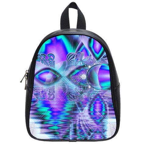 Peacock Crystal Palace Of Dreams, Abstract School Bag (Small) from ArtsNow.com Front