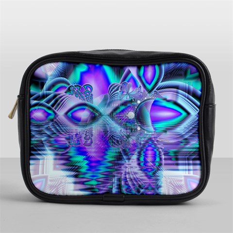 Peacock Crystal Palace Of Dreams, Abstract Mini Travel Toiletry Bag (One Side) from ArtsNow.com Front