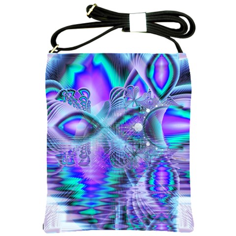 Peacock Crystal Palace Of Dreams, Abstract Shoulder Sling Bag from ArtsNow.com Front