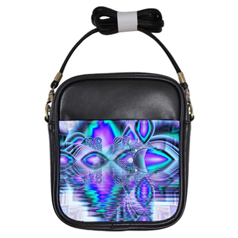 Peacock Crystal Palace Of Dreams, Abstract Girl s Sling Bag from ArtsNow.com Front