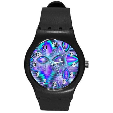 Peacock Crystal Palace Of Dreams, Abstract Plastic Sport Watch (Medium) from ArtsNow.com Front