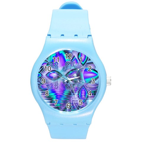 Peacock Crystal Palace Of Dreams, Abstract Plastic Sport Watch (Medium) from ArtsNow.com Front