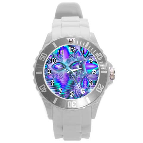 Peacock Crystal Palace Of Dreams, Abstract Plastic Sport Watch (Large) from ArtsNow.com Front