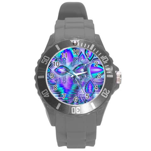 Peacock Crystal Palace Of Dreams, Abstract Plastic Sport Watch (Large) from ArtsNow.com Front