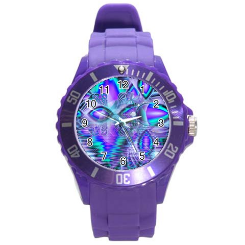 Peacock Crystal Palace Of Dreams, Abstract Plastic Sport Watch (Large) from ArtsNow.com Front