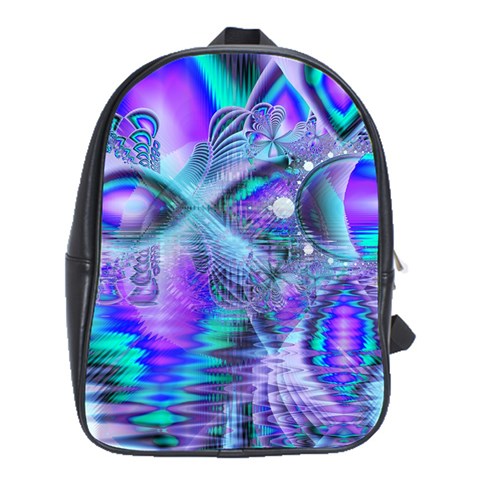 Peacock Crystal Palace Of Dreams, Abstract School Bag (XL) from ArtsNow.com Front