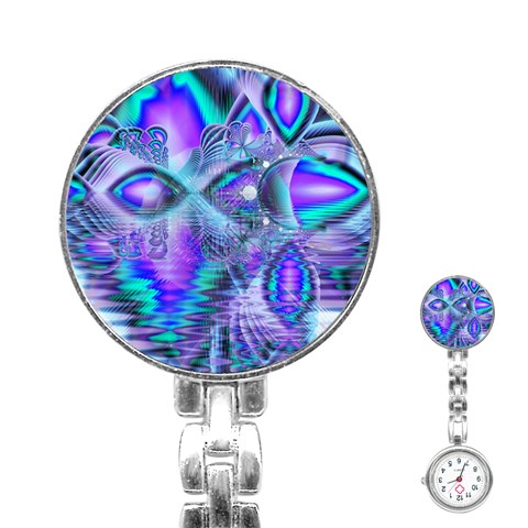 Peacock Crystal Palace Of Dreams, Abstract Stainless Steel Nurses Watch from ArtsNow.com Front