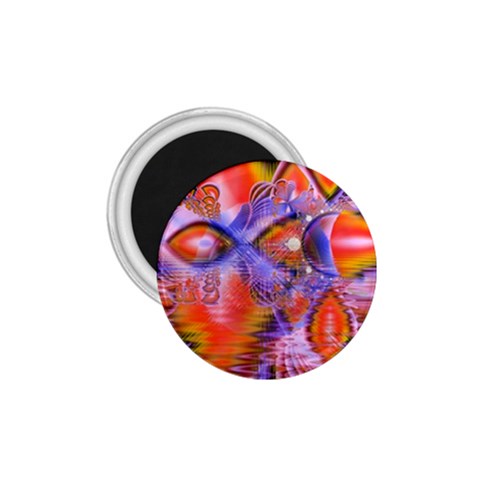 Crystal Star Dance, Abstract Purple Orange 1.75  Button Magnet from ArtsNow.com Front