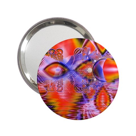 Crystal Star Dance, Abstract Purple Orange Handbag Mirror (2.25 ) from ArtsNow.com Front