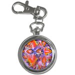 Crystal Star Dance, Abstract Purple Orange Key Chain Watch