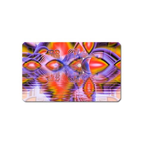 Crystal Star Dance, Abstract Purple Orange Magnet (Name Card) from ArtsNow.com Front