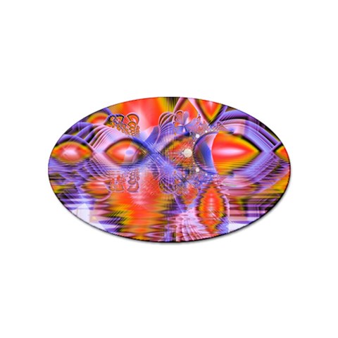 Crystal Star Dance, Abstract Purple Orange Sticker 10 Pack (Oval) from ArtsNow.com Front