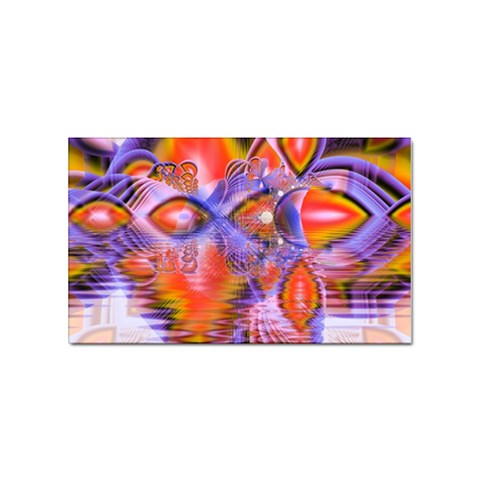 Crystal Star Dance, Abstract Purple Orange Sticker 10 Pack (Rectangle) from ArtsNow.com Front