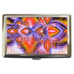 Crystal Star Dance, Abstract Purple Orange Cigarette Money Case