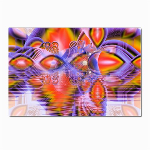 Crystal Star Dance, Abstract Purple Orange Postcard 4 x 6  (10 Pack) from ArtsNow.com Front