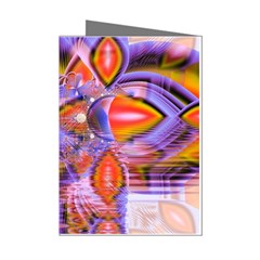 Crystal Star Dance, Abstract Purple Orange Mini Greeting Card (8 Pack) from ArtsNow.com Left