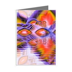 Crystal Star Dance, Abstract Purple Orange Mini Greeting Card (8 Pack) from ArtsNow.com Right