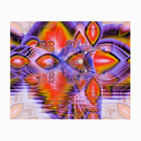 Crystal Star Dance, Abstract Purple Orange Glasses Cloth (Small) from ArtsNow.com Front