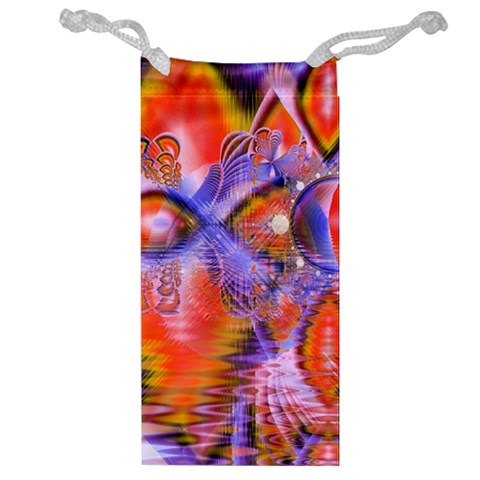 Crystal Star Dance, Abstract Purple Orange Jewelry Bag from ArtsNow.com Front