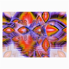 Crystal Star Dance, Abstract Purple Orange Glasses Cloth (Large, Two Sided) from ArtsNow.com Front