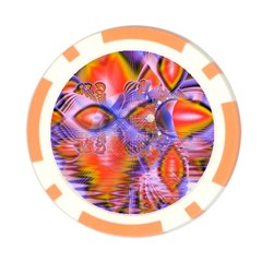 Crystal Star Dance, Abstract Purple Orange Poker Chip (10 Pack) from ArtsNow.com Back