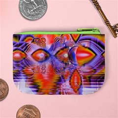 Crystal Star Dance, Abstract Purple Orange Coin Change Purse from ArtsNow.com Back