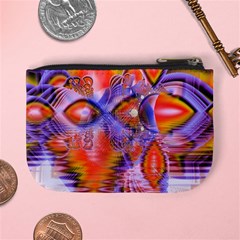 Crystal Star Dance, Abstract Purple Orange Coin Change Purse from ArtsNow.com Back