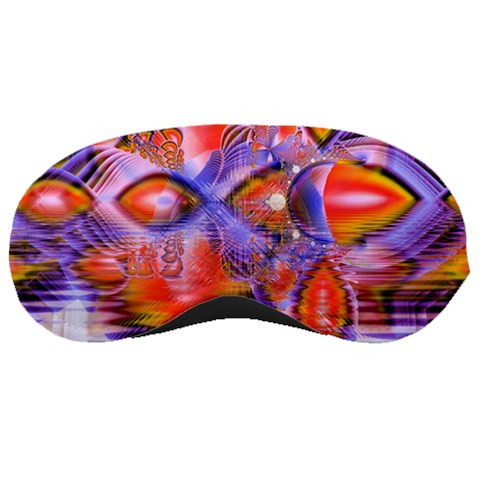 Crystal Star Dance, Abstract Purple Orange Sleeping Mask from ArtsNow.com Front