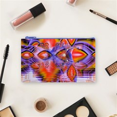 Crystal Star Dance, Abstract Purple Orange Cosmetic Bag (Small) from ArtsNow.com Front