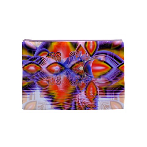 Crystal Star Dance, Abstract Purple Orange Cosmetic Bag (Medium) from ArtsNow.com Front