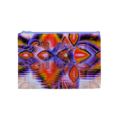 Crystal Star Dance, Abstract Purple Orange Cosmetic Bag (Medium) from ArtsNow.com Front