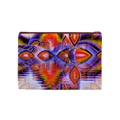 Crystal Star Dance, Abstract Purple Orange Cosmetic Bag (Medium) from ArtsNow.com Back