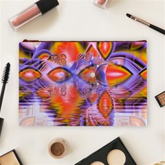 Crystal Star Dance, Abstract Purple Orange Cosmetic Bag (Large) from ArtsNow.com Front