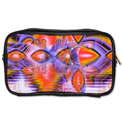 Crystal Star Dance, Abstract Purple Orange Travel Toiletry Bag (One Side) from ArtsNow.com Front